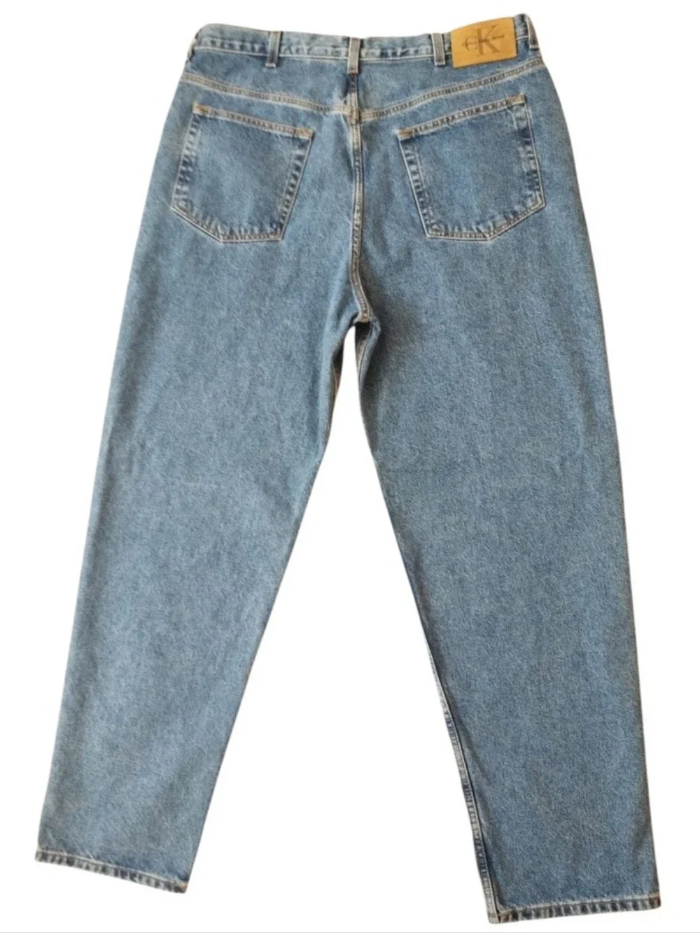 Vintage 90s Calvin Klein BMPP171 Easy Fit Jeans 38x32 Double Stone